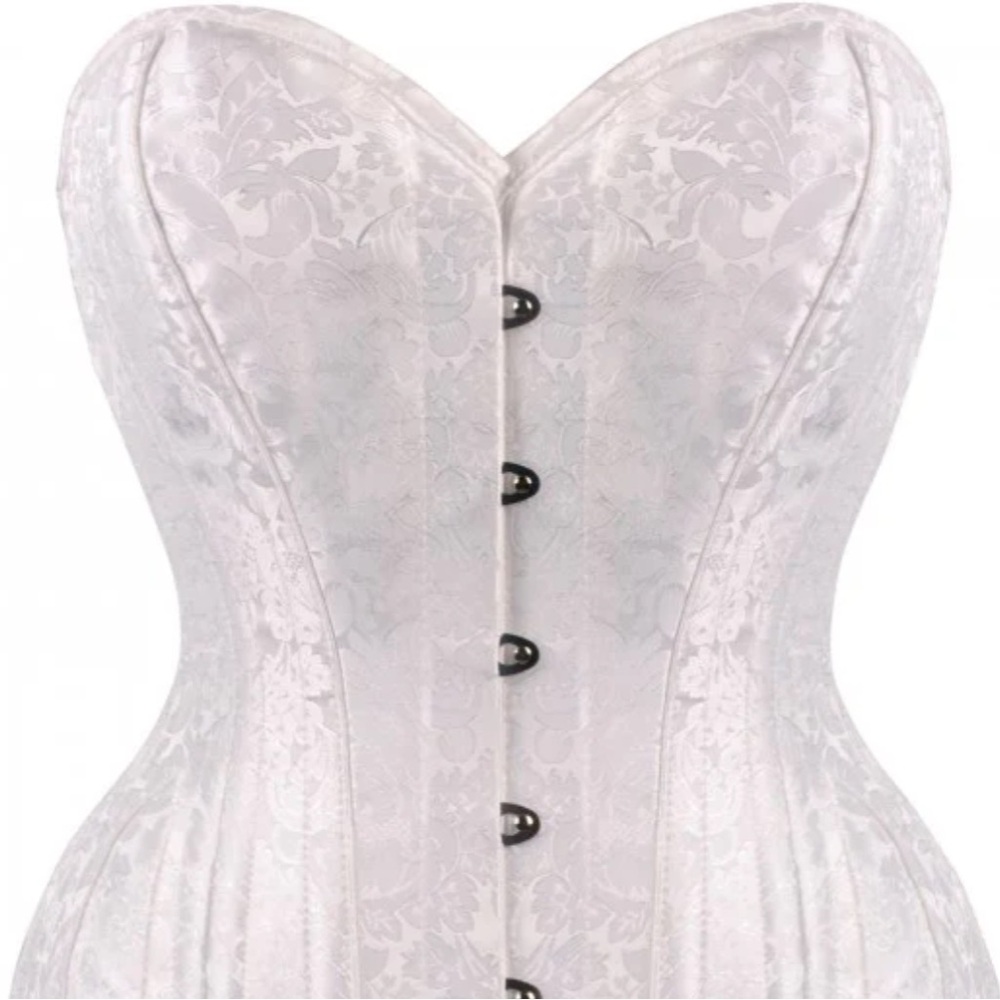 Corset Story-Elegant White Brocade Corset-NWT